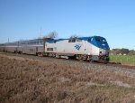 AMTK 139  5Mar2012  NB Train 22 (Texas Eagle) Approaching Center Point Road